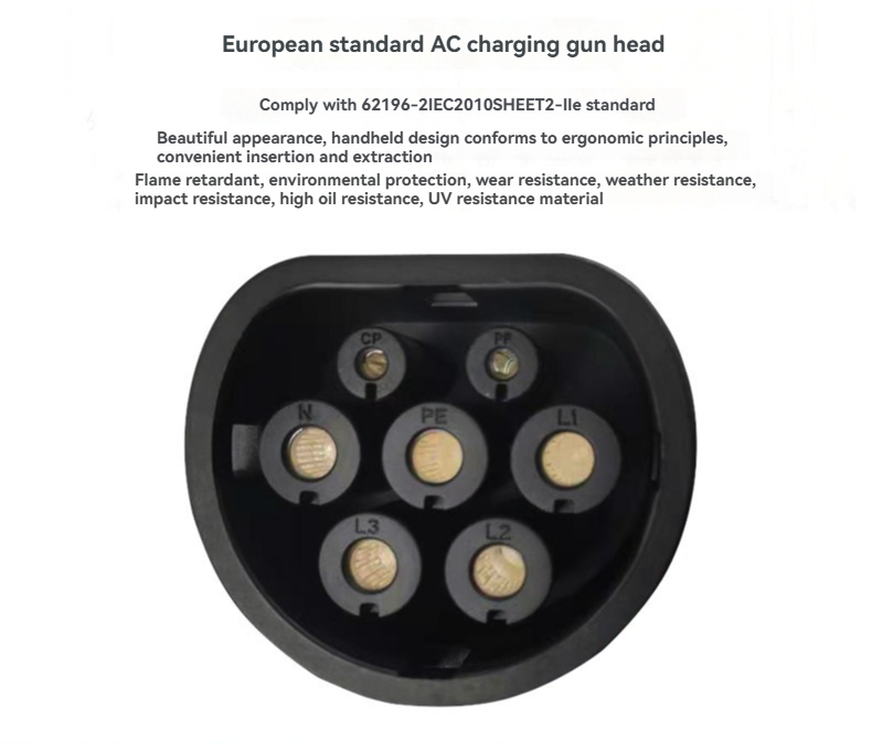 New Energy Electric Vehicle Dual-Head Charger Gun Portable Extension Cord for Home Use with 16A 32A Connectors