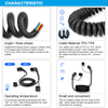 11kw type 1 type 2 3 phase 5M electric car charging cable portable EV charging gun head cable extension cord ev charging cable